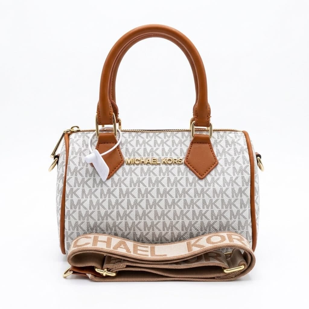 Michael Kors Bedford Barrel Satchel — Vanilla — view 1