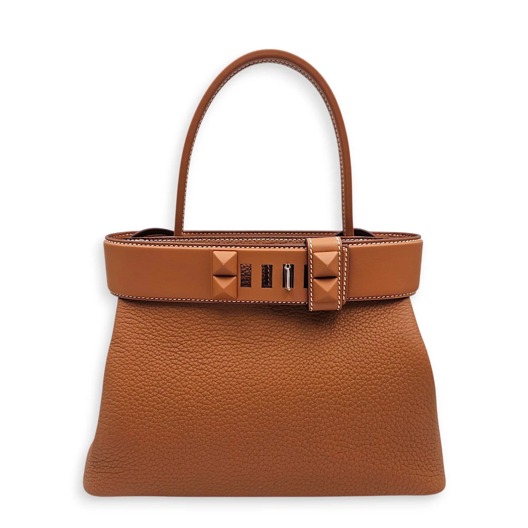 Fendi Peekaboo Top-Handle Bag — Cognac — view 1