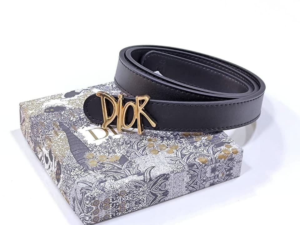 Dior Script Belt — Black — view 1