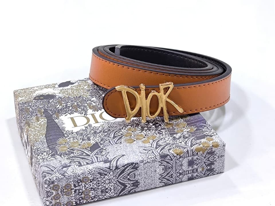 Dior Script Belt — Tan — view 1