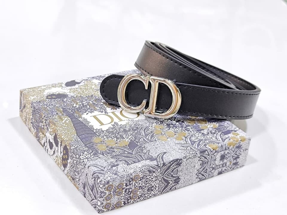 Dior CD Buckle Belt — Black — view 1
